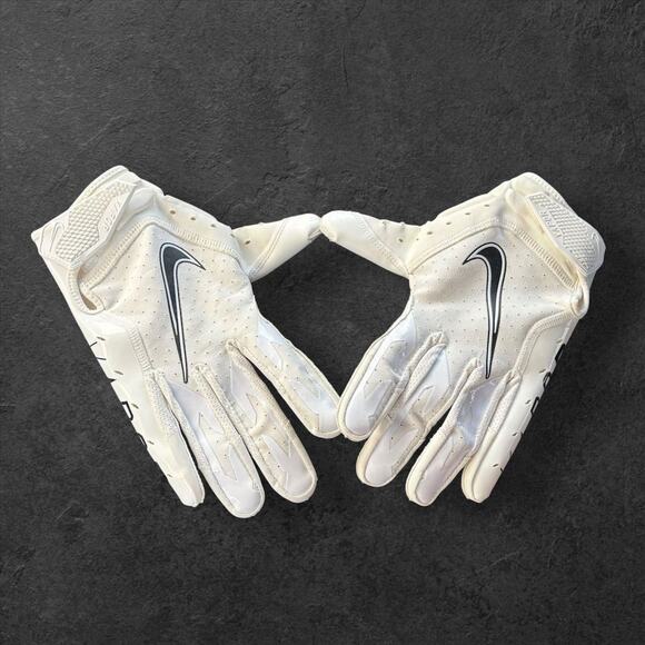 Nike Vapor Jet Football Gloves White/Black Size M Adjustable Fit - Picture 1 of 7